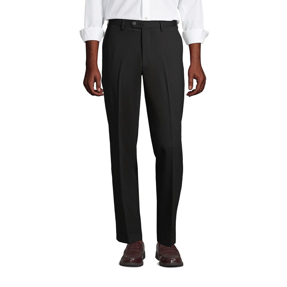 Lands' End Mens Traditional Fit Comfort-First Year'rounder Wool Dress Pants‎ 35